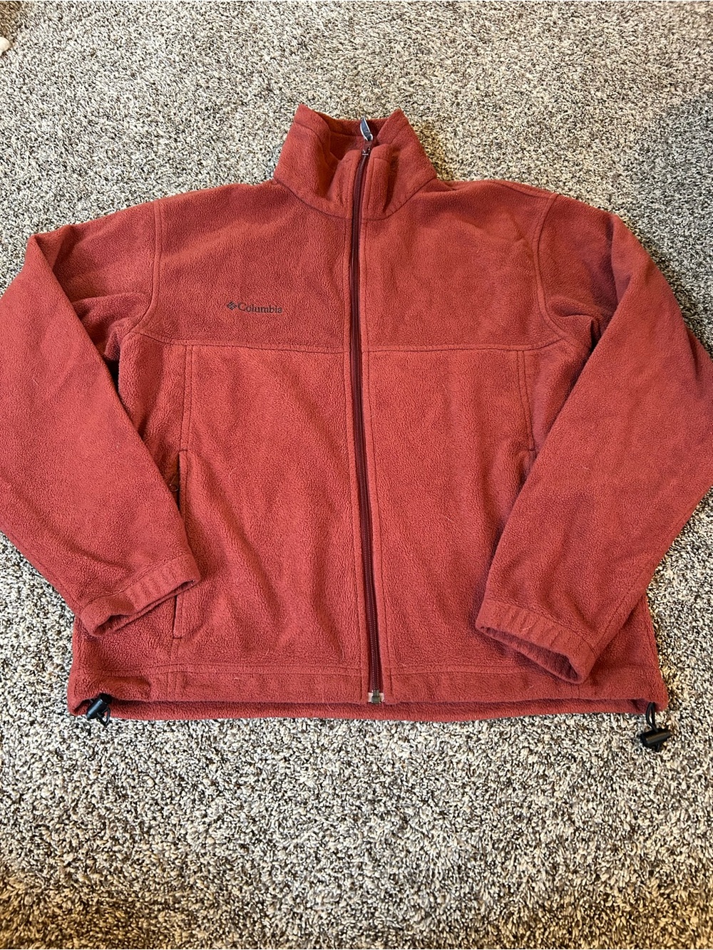 Columbia Men's Burnt Orange Full‑Zip Lightweight Fleece Jacket
